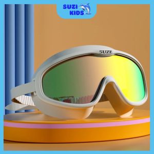 Kính bơi tráng gương không gọng, chống tia UV dành cho trẻ em Kính bơi tráng gương