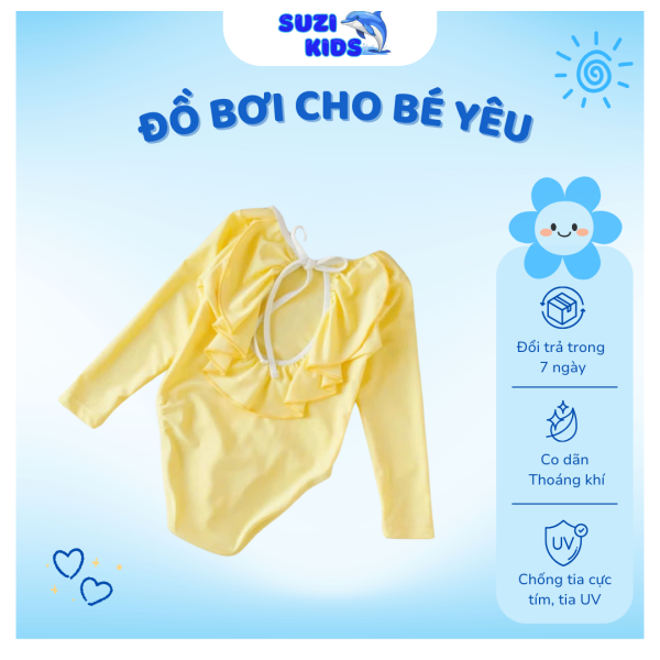 Đồ bơi bé gái liền thân hở lưng đi biển – Suzi Kids - Hình ảnh 3