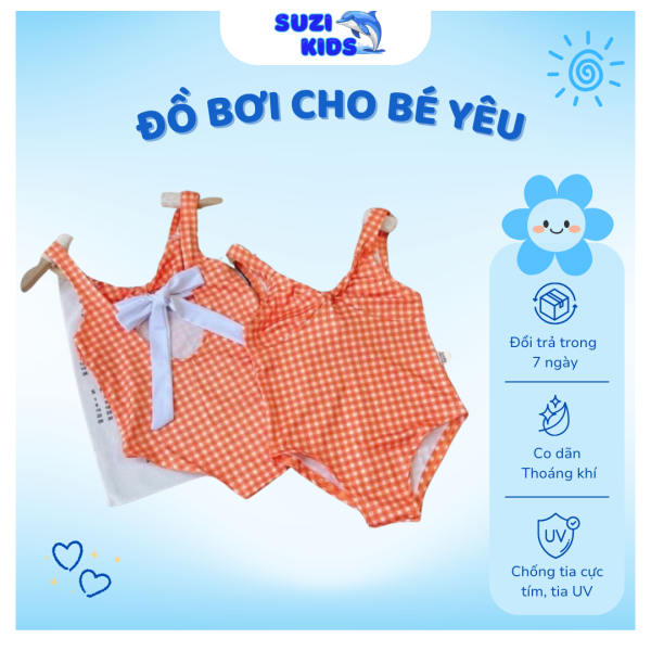 Đồ bơi bé gái liền thân hở lưng đi biển – Suzi Kids - Hình ảnh 4