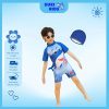 Bộ đồ bơi cho bé trai liền thân khủng long người nhện đáng yêu