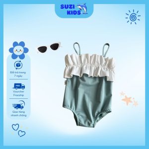 Đồ bơi bé gái 2 dây bèo nhún