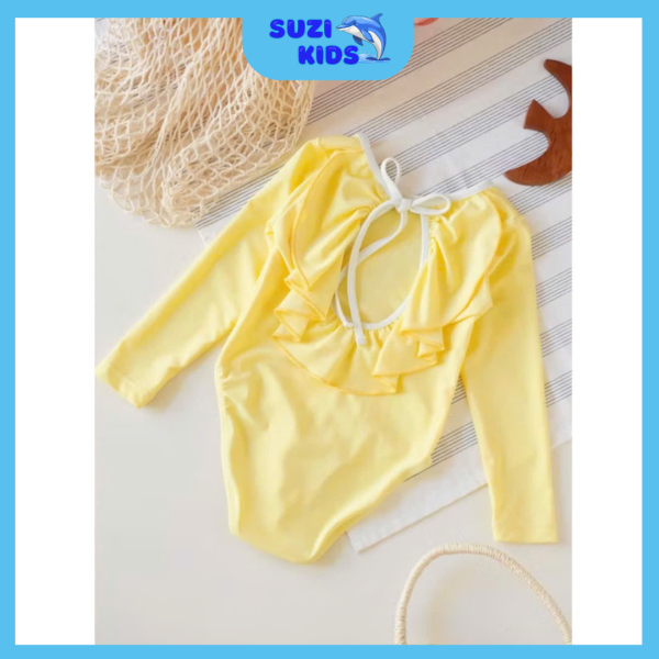 Đồ bơi bé gái liền thân hở lưng đi biển – Suzi Kids - Hình ảnh 2