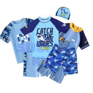 Bộ đồ bơi cho bé trai cộc tay mùa hè 2025 SuziKids Các loại bộ đồ bơi cộc tay trẻ em