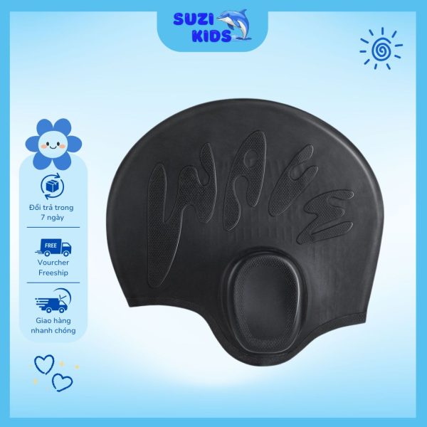 Mũ bơi che tai cao cấp chống nước SUZIKIDS - Hình ảnh 3
